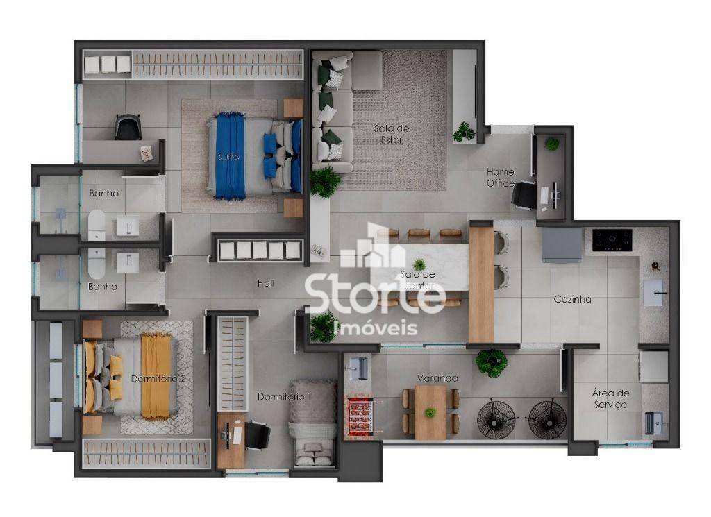 Apartamento à venda com 3 quartos, 103m² - Foto 14