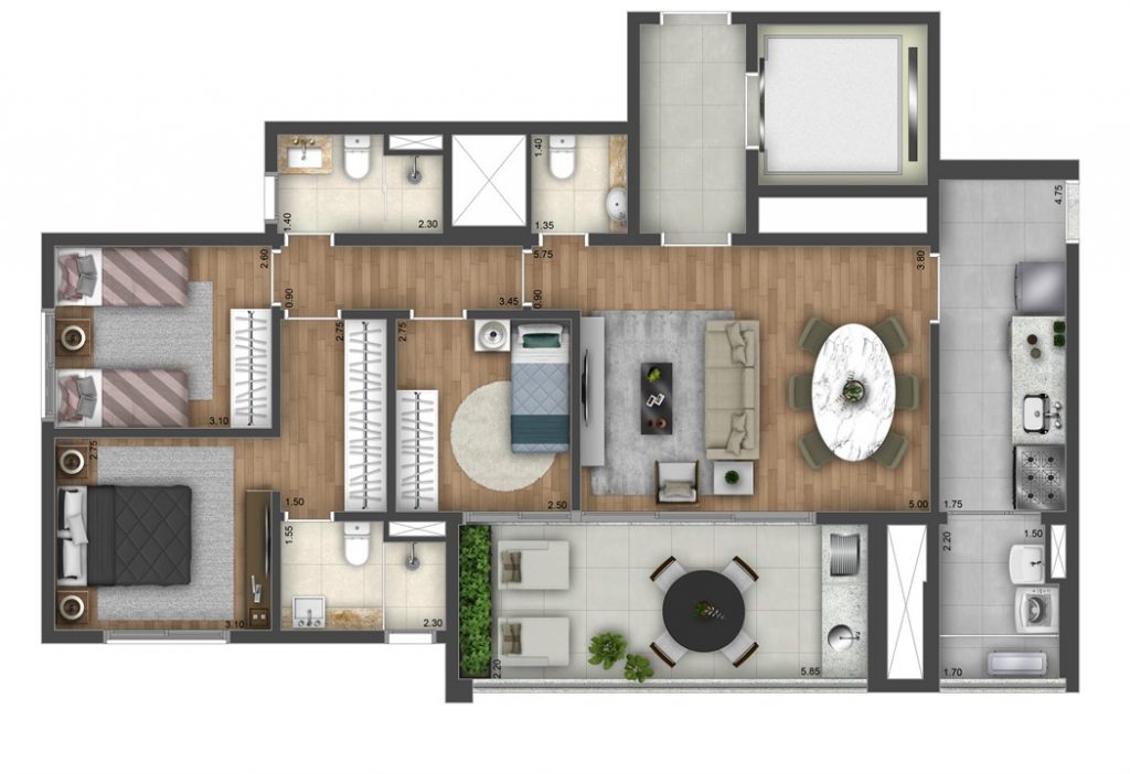 Apartamento à venda com 3 quartos, 100m² - Foto 6