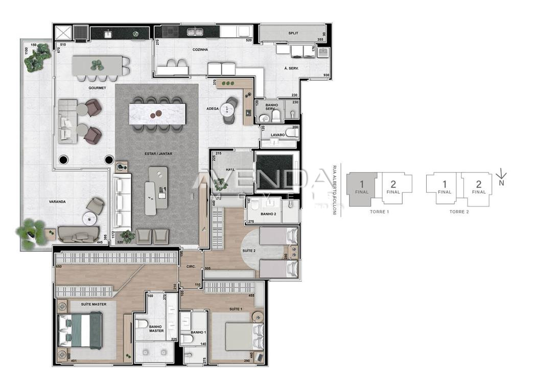 Apartamento à venda com 3 quartos, 228m² - Foto 15