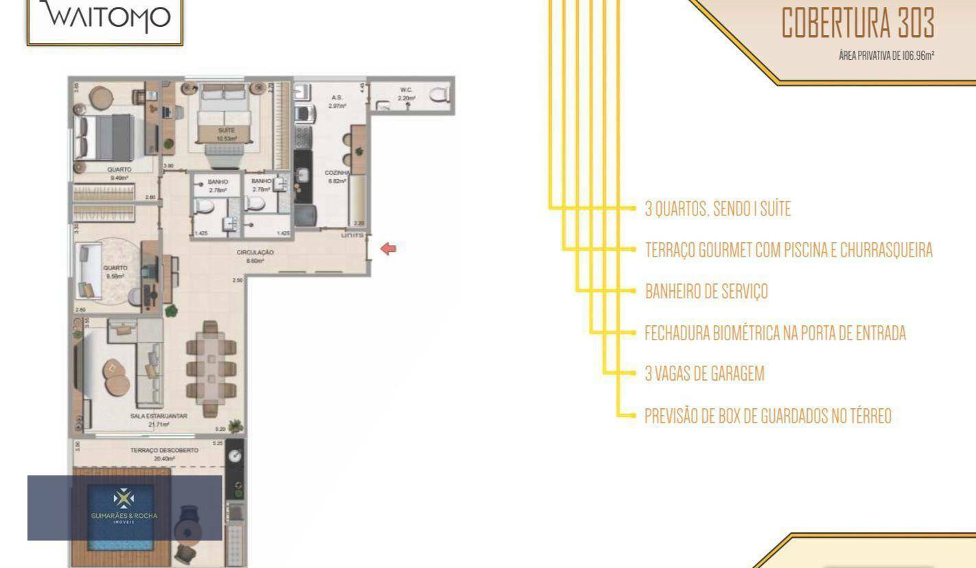 Apartamento à venda com 3 quartos, 100m² - Foto 3