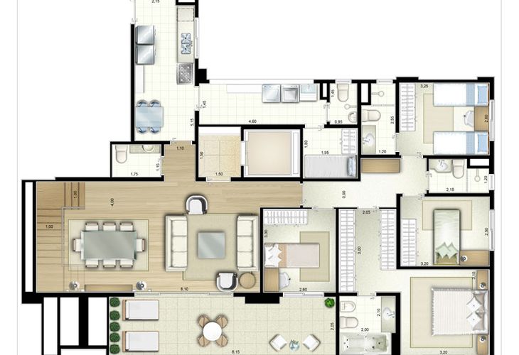 Apartamento à venda com 3 quartos, 225m² - Foto 7