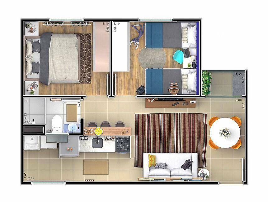 Apartamento para alugar com 2 quartos, 45m² - Foto 20