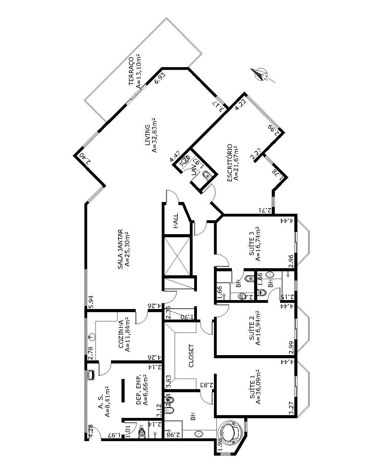 Apartamento à venda com 4 quartos, 250m² - Foto 3