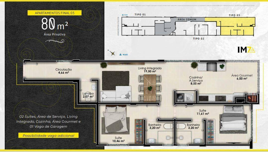 Apartamento à venda com 2 quartos, 80m² - Foto 5
