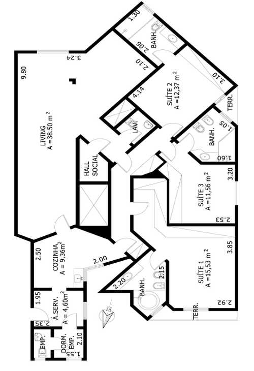 Apartamento à venda com 3 quartos, 161m² - Foto 2