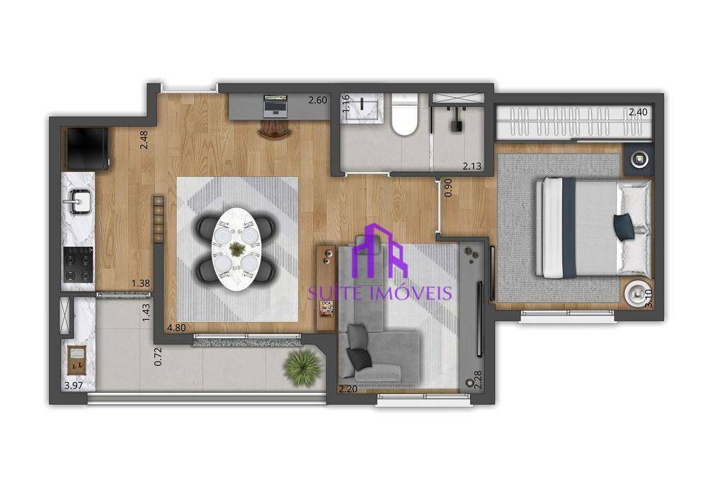 Apartamento à venda com 1 quarto, 39m² - Foto 20