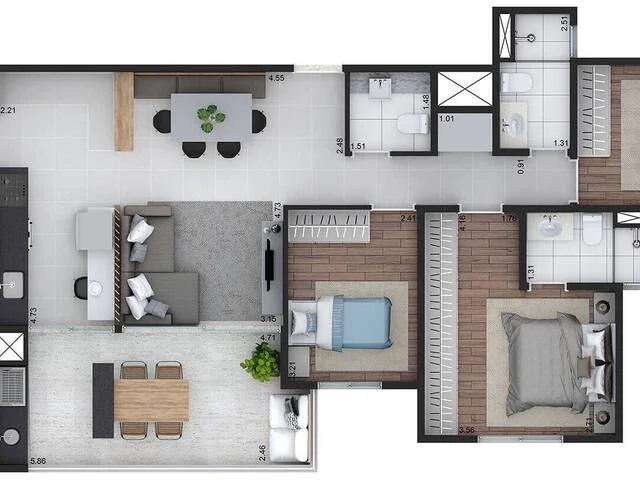 Apartamento à venda com 3 quartos, 102m² - Foto 17