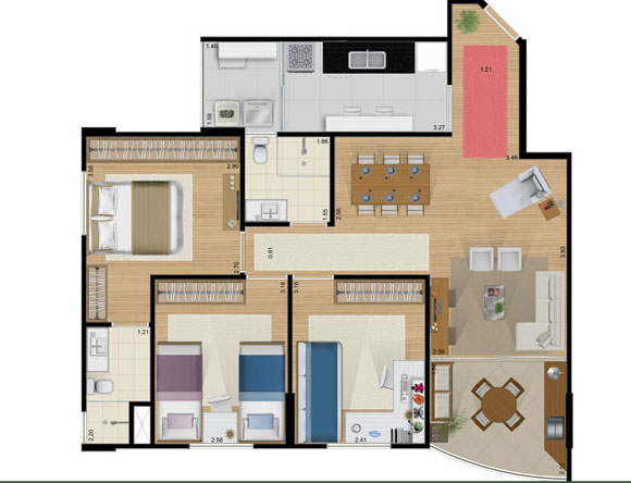 Apartamento à venda com 3 quartos, 68m² - Foto 5