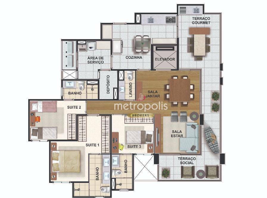 Apartamento à venda com 3 quartos, 133m² - Foto 33