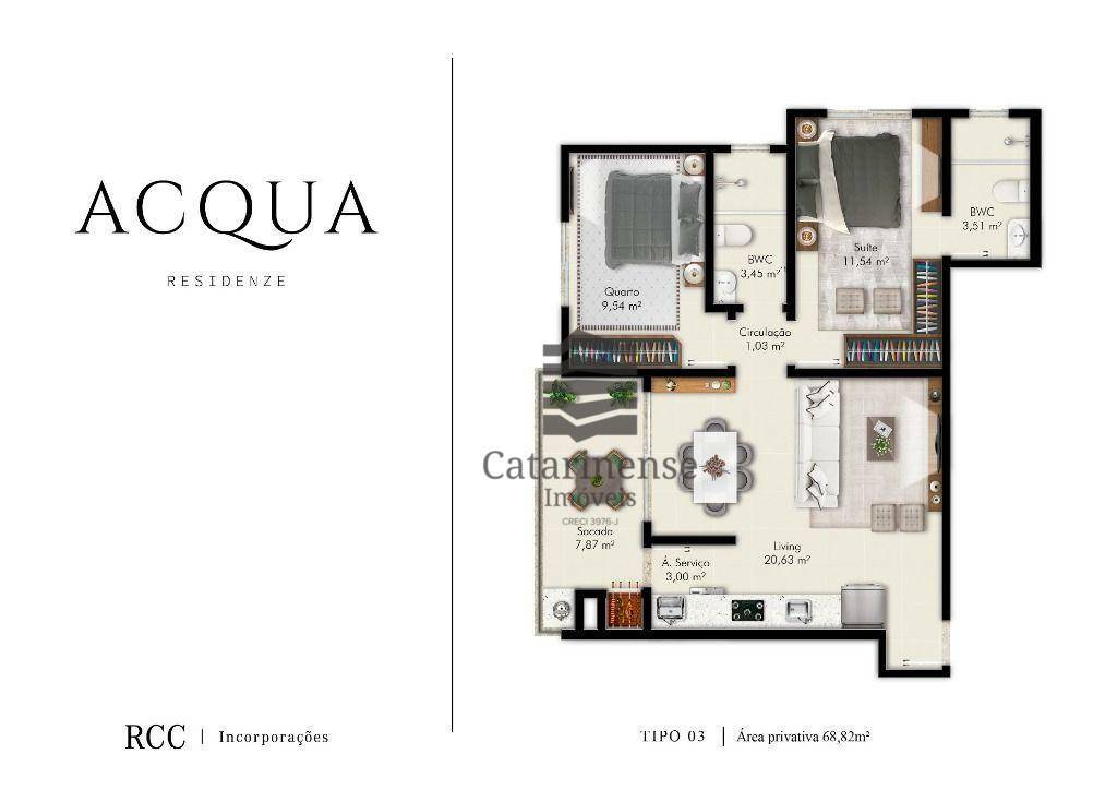 Apartamento à venda com 2 quartos, 68m² - Foto 9