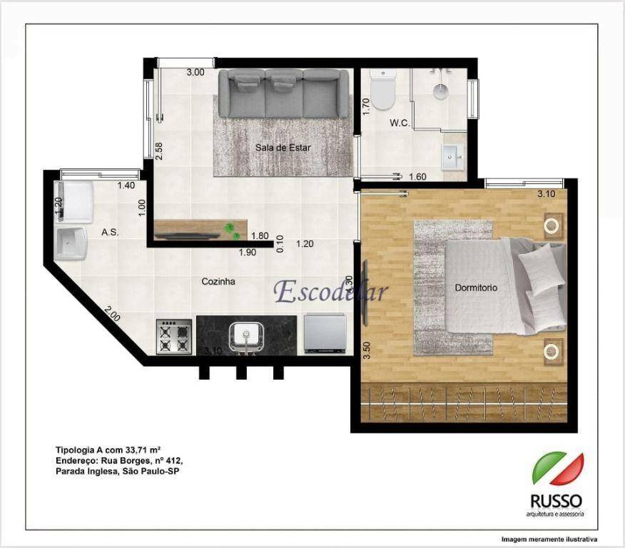 Apartamento à venda com 1 quarto, 33m² - Foto 23