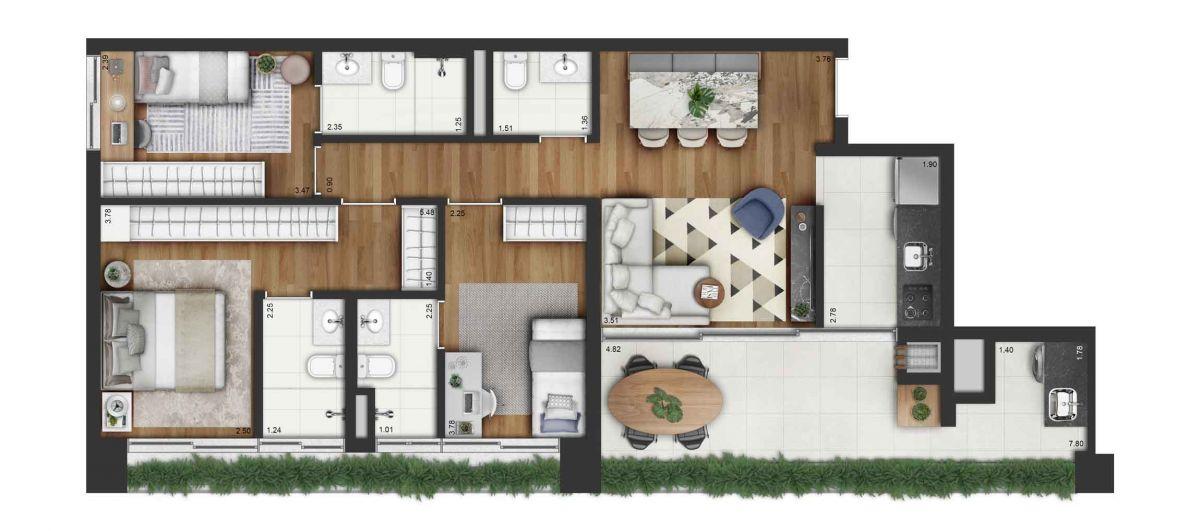 Apartamento à venda com 3 quartos, 23217m² - Foto 57