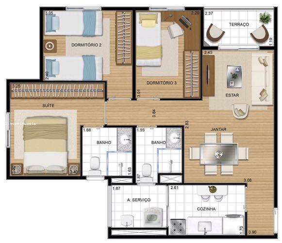 Apartamento à venda com 3 quartos, 63m² - Foto 23