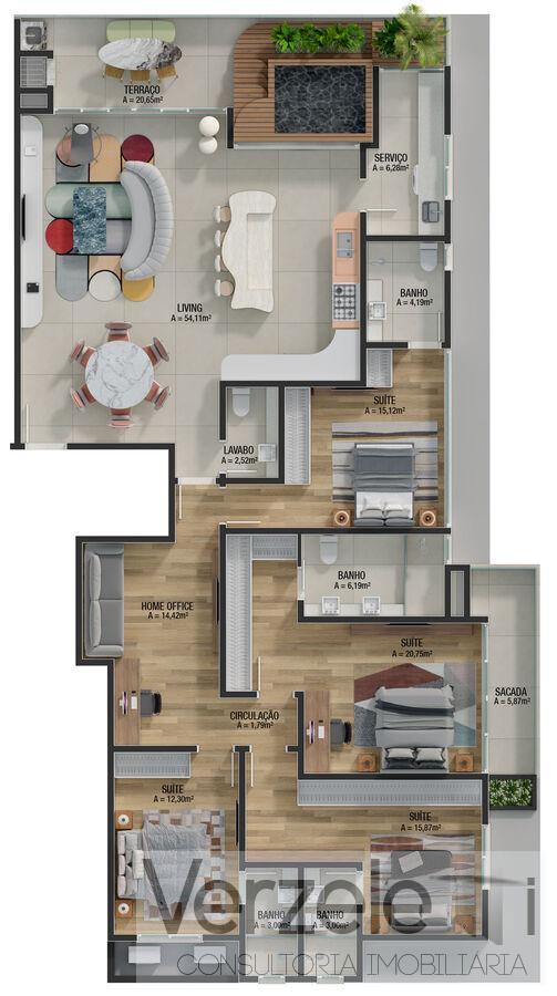 Apartamento à venda com 3 quartos, 121m² - Foto 25