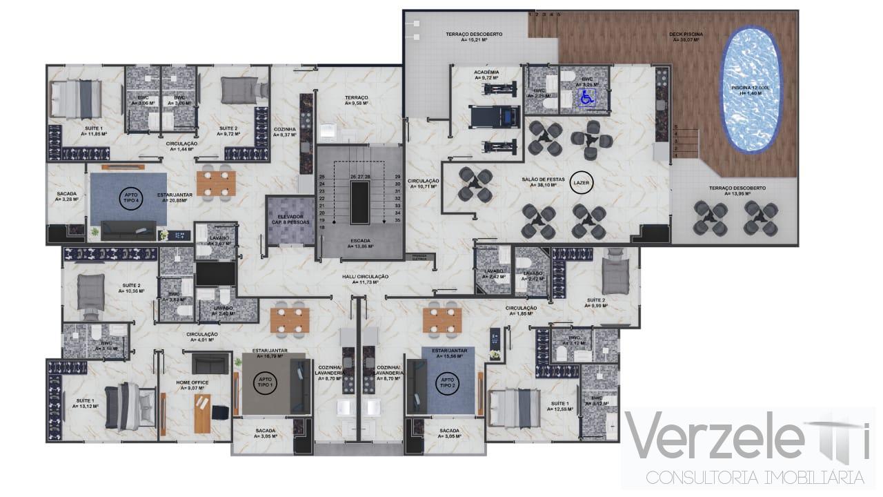 Apartamento à venda com 2 quartos, 69m² - Foto 5