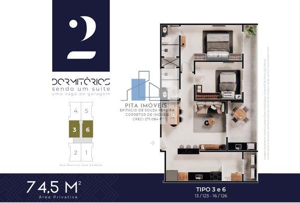 Apartamento à venda com 2 quartos, 74m² - Foto 6