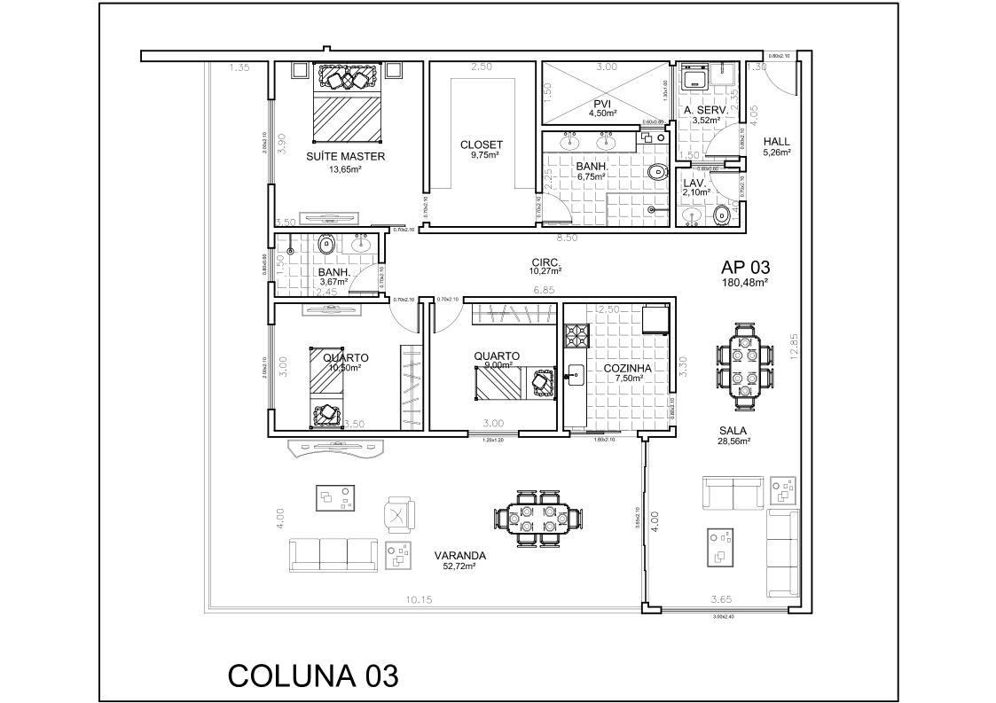 Apartamento à venda com 3 quartos, 180m² - Foto 10