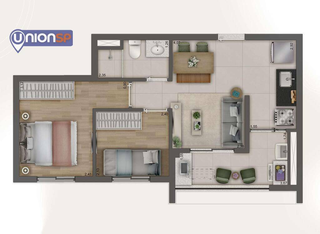 Apartamento à venda com 2 quartos, 41m² - Foto 21