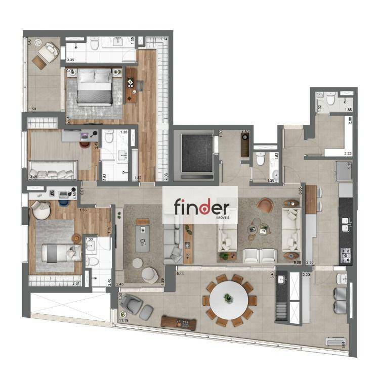 Apartamento à venda com 3 quartos, 189m² - Foto 30