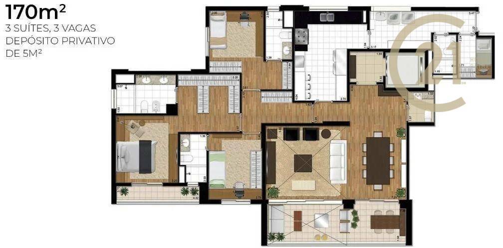 Apartamento à venda com 4 quartos, 240m² - Foto 60