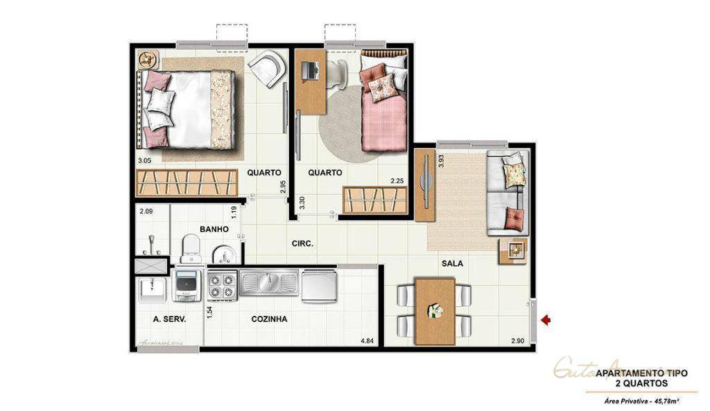 Apartamento à venda e aluguel com 2 quartos, 46m² - Foto 59