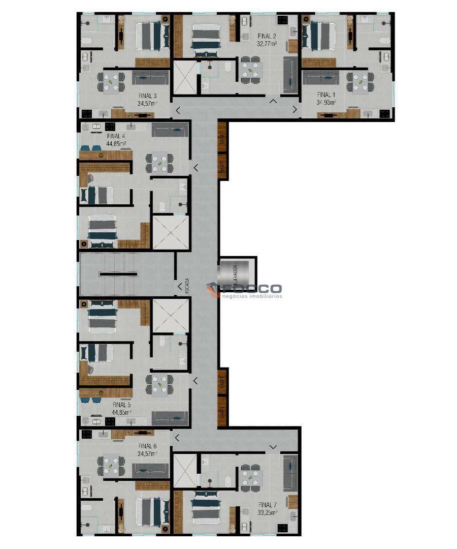 Apartamento à venda com 2 quartos, 44m² - Foto 43