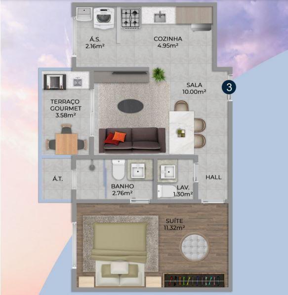 Apartamento à venda com 1 quarto, 55m² - Foto 19