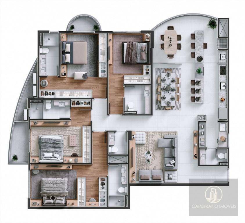 Apartamento à venda com 4 quartos, 180m² - Foto 44