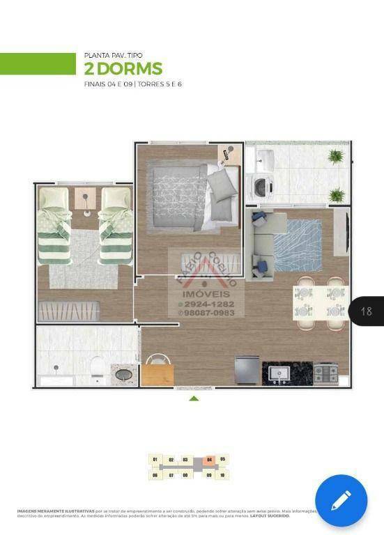 Apartamento à venda com 2 quartos, 40m² - Foto 5