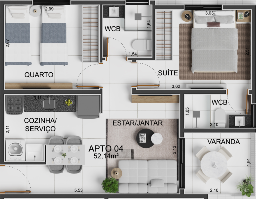 Apartamento à venda com 2 quartos, 53m² - Foto 15