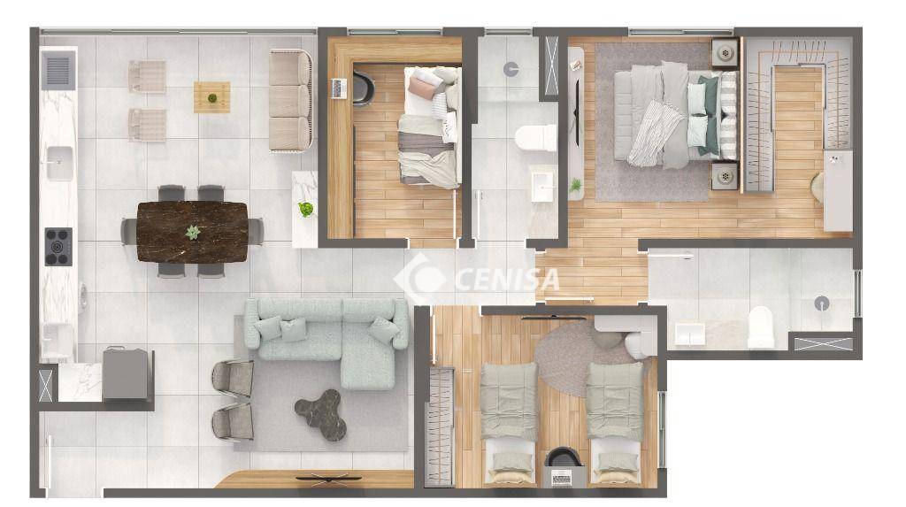 Apartamento à venda com 3 quartos, 85m² - Foto 3