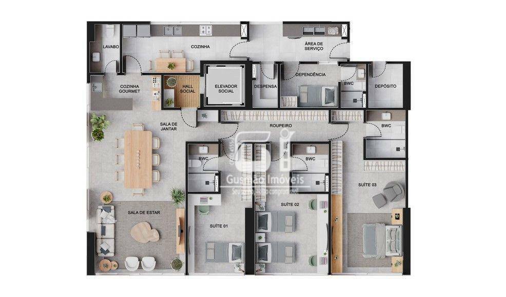 Apartamento à venda com 3 quartos, 184m² - Foto 9