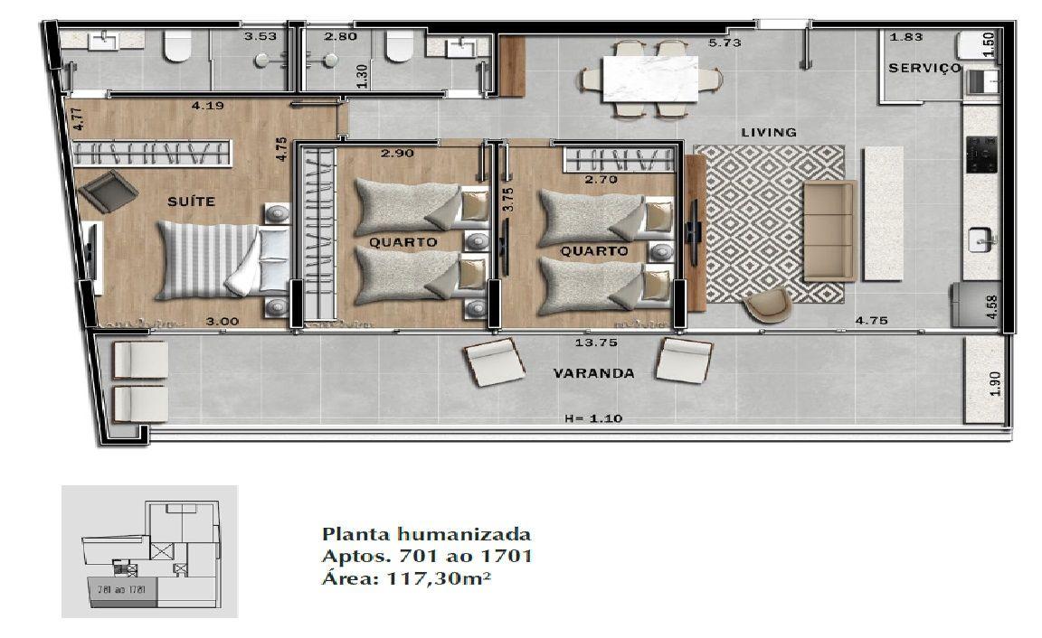 Apartamento à venda com 3 quartos, 95m² - Foto 14