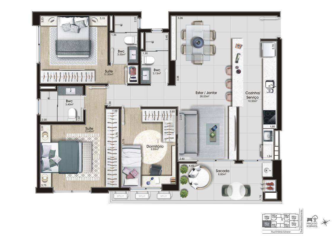 Apartamento à venda com 3 quartos, 103m² - Foto 17