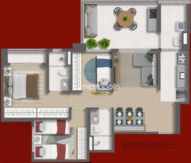 Apartamento à venda com 3 quartos, 74m² - Foto 9