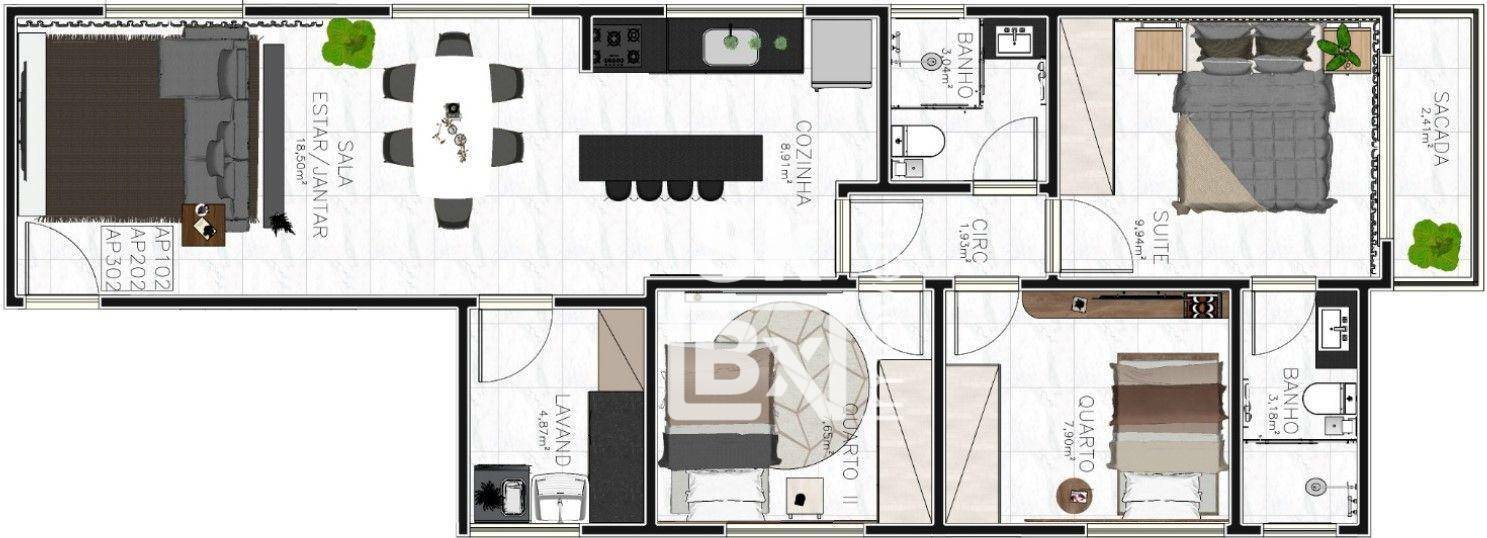 Apartamento à venda com 3 quartos, 79m² - Foto 16