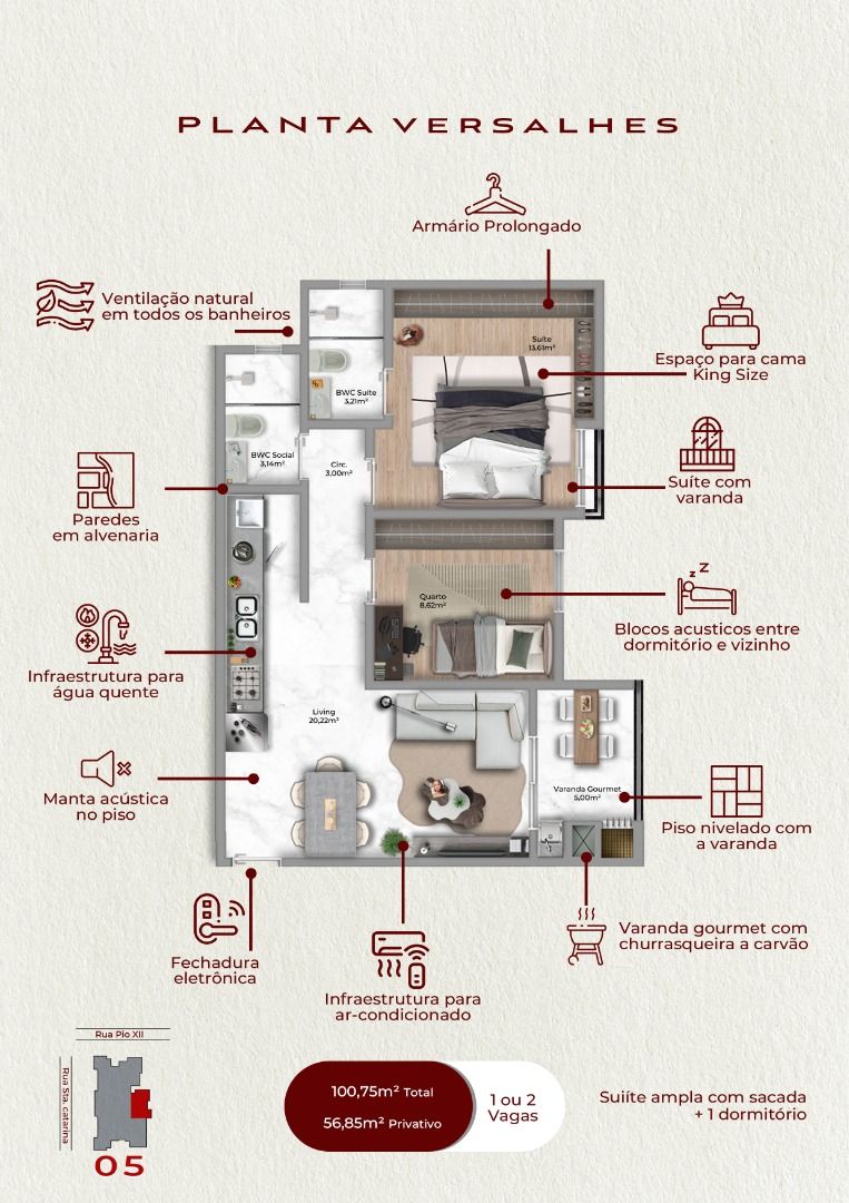 Apartamento à venda com 2 quartos, 112m² - Foto 8