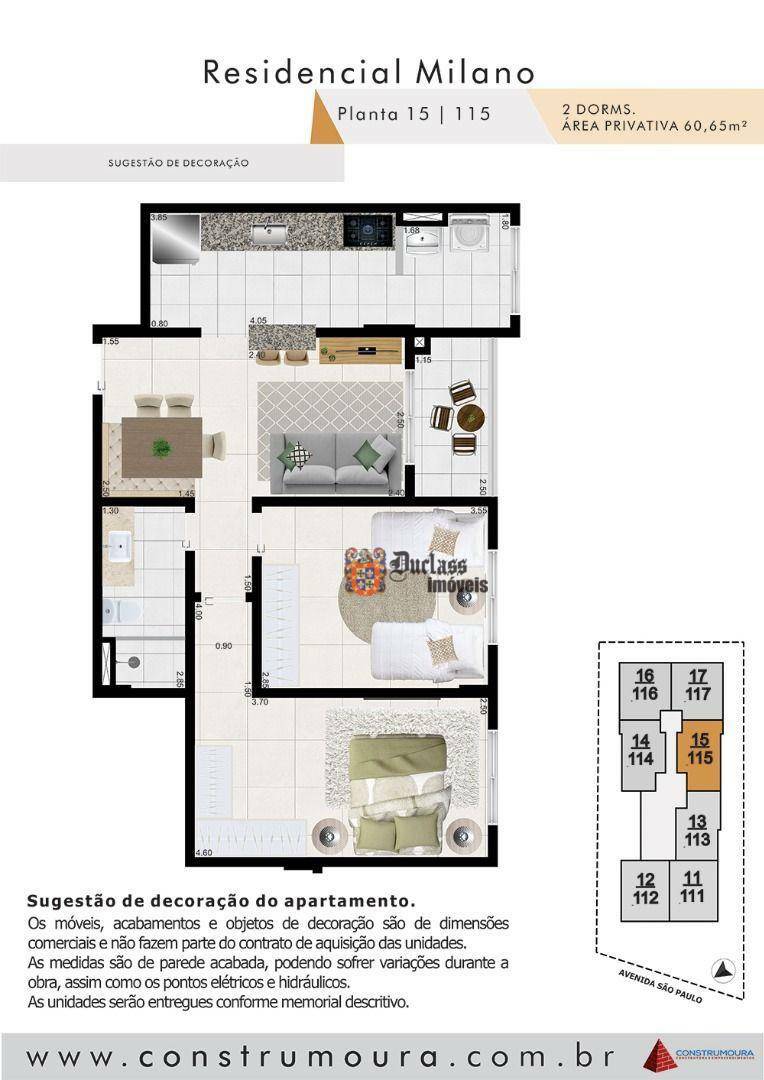 Apartamento à venda com 2 quartos, 60m² - Foto 5