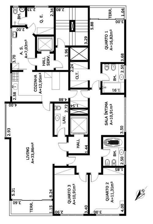 Apartamento à venda com 3 quartos, 152m² - Foto 4