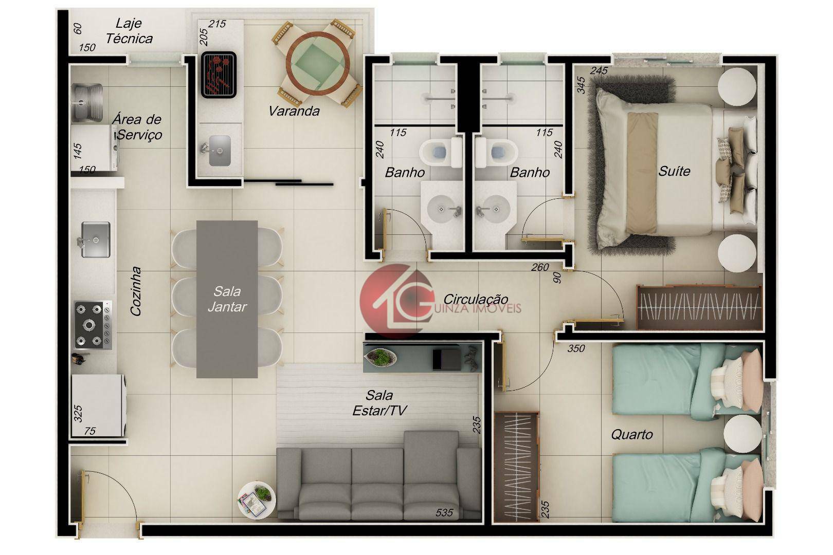 Apartamento à venda com 2 quartos, 60m² - Foto 13