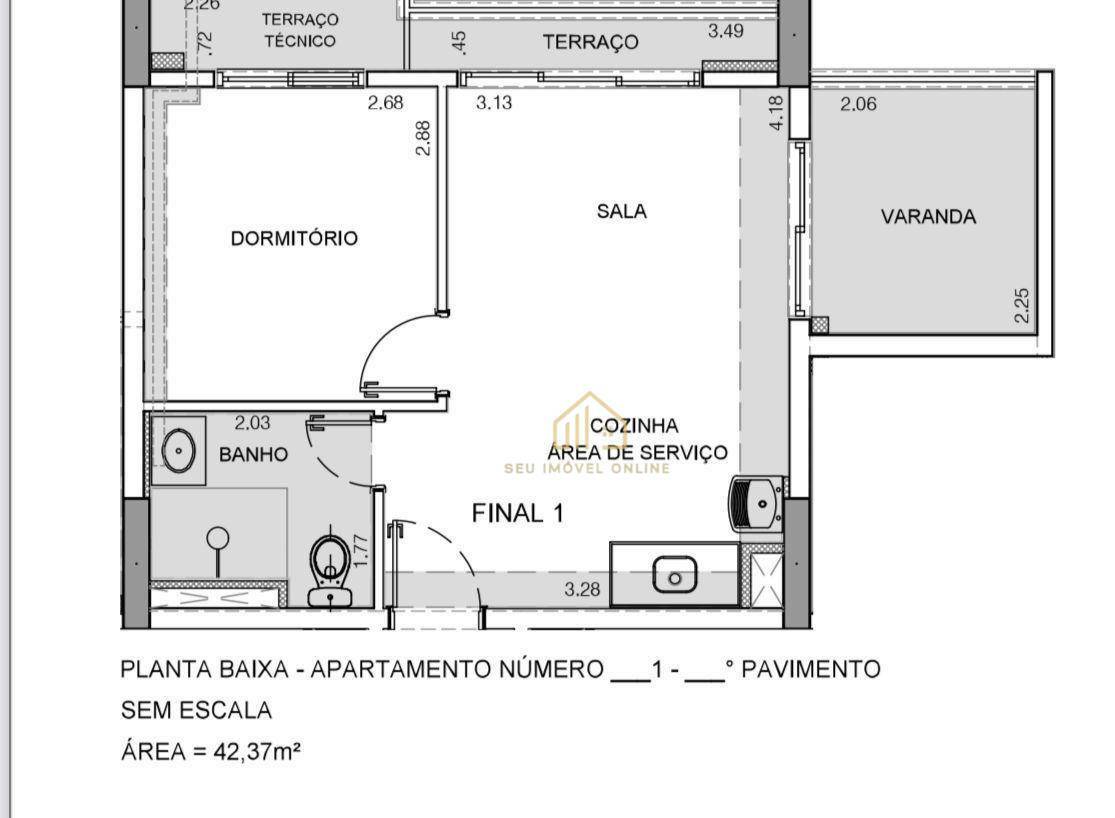 Apartamento à venda com 2 quartos, 42m² - Foto 11