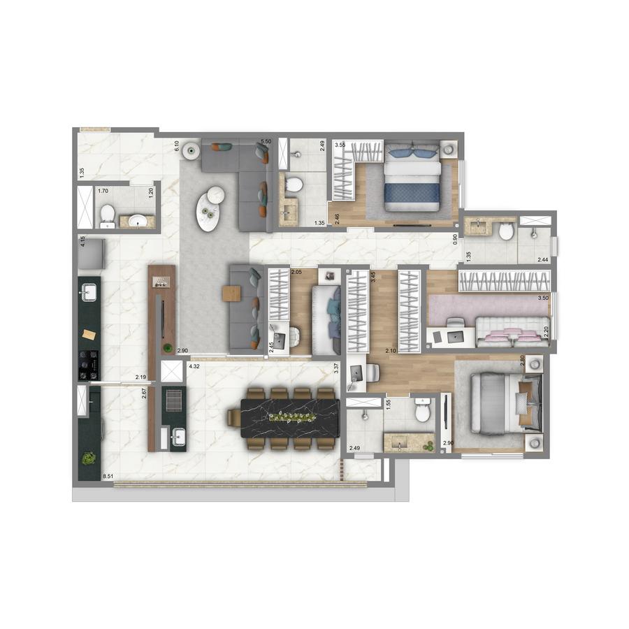 Apartamento à venda com 3 quartos, 100m² - Foto 14