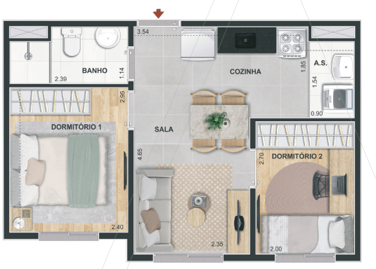 Apartamento à venda com 2 quartos, 34m² - Foto 30