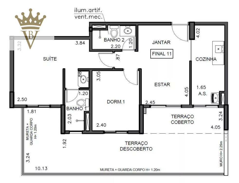 Apartamento à venda com 2 quartos, 80m² - Foto 2