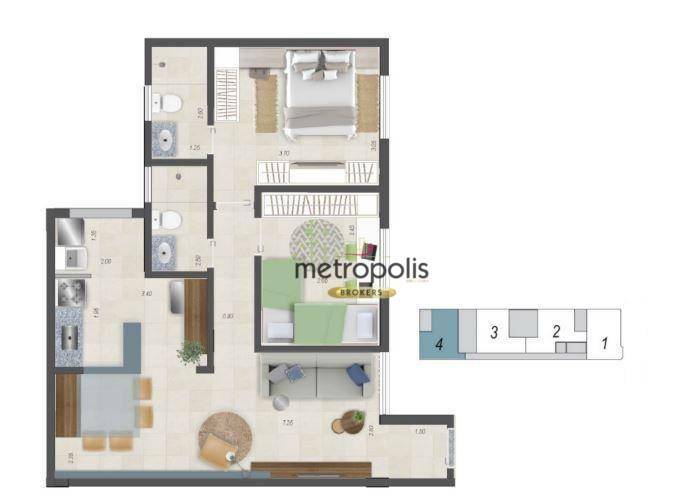 Apartamento à venda com 2 quartos, 70m² - Foto 15