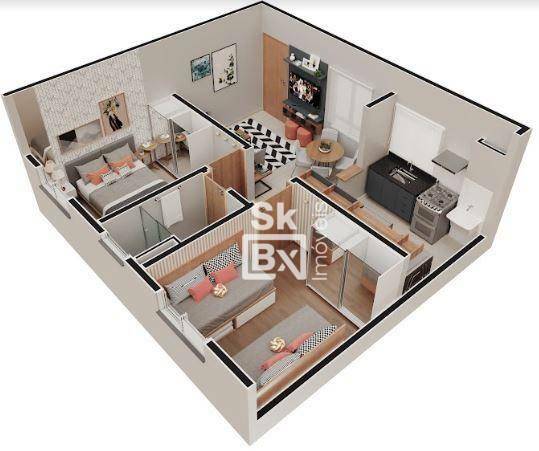 Apartamento à venda com 2 quartos, 41m² - Foto 4