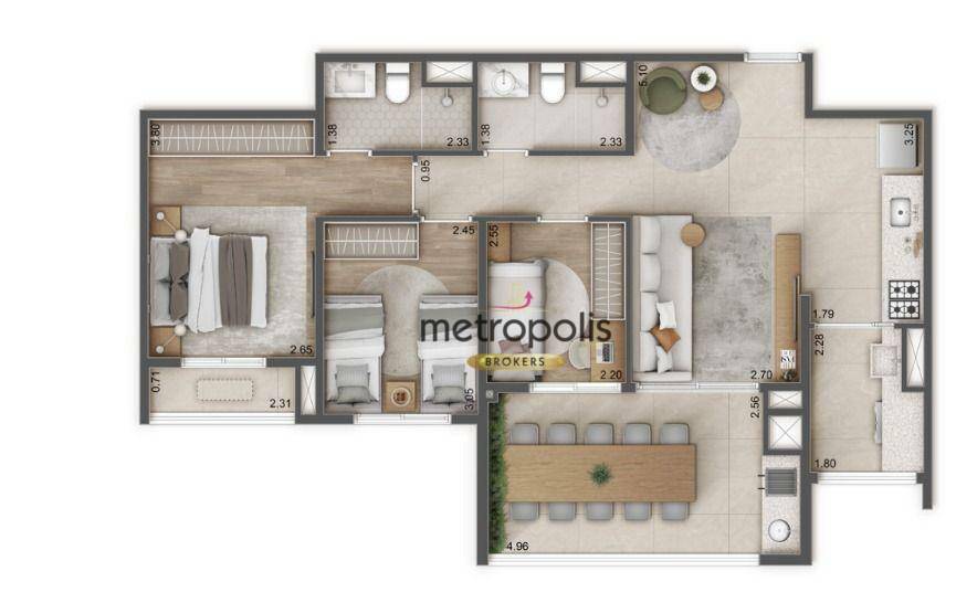 Apartamento à venda com 3 quartos, 82m² - Foto 15