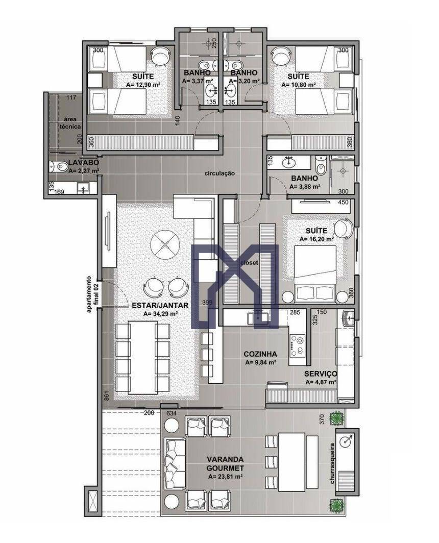 Apartamento, 3 quartos, 145 m² - Foto 4