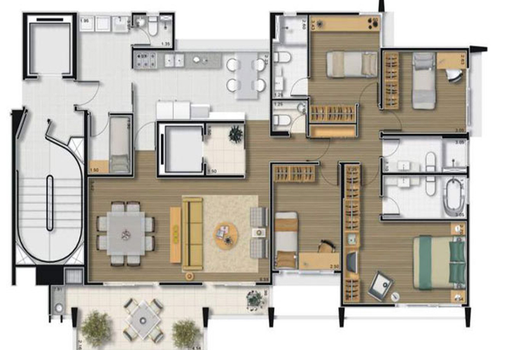 Apartamento à venda com 4 quartos, 240m² - Foto 3