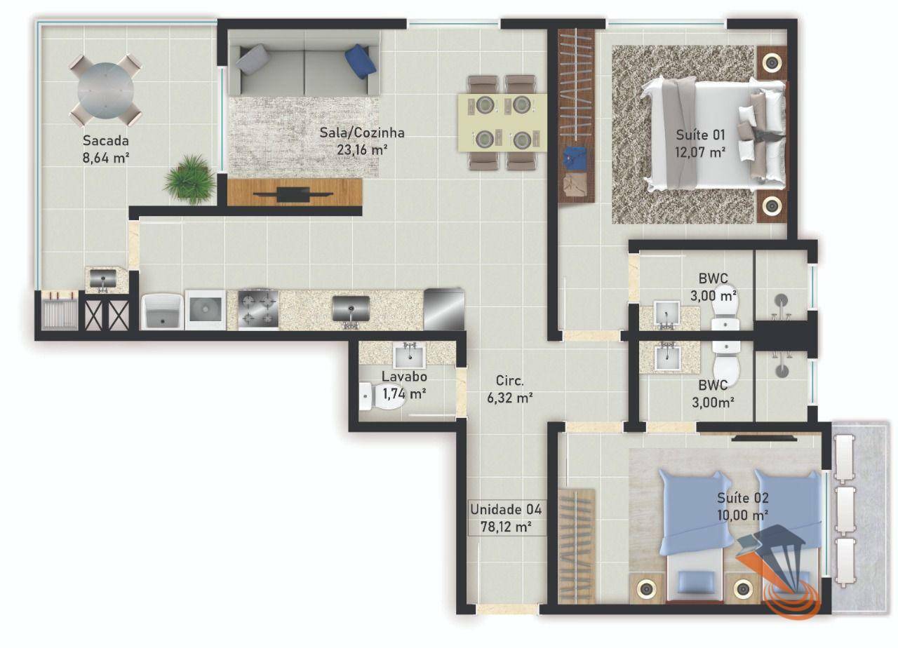 Apartamento à venda com 2 quartos, 92m² - Foto 13